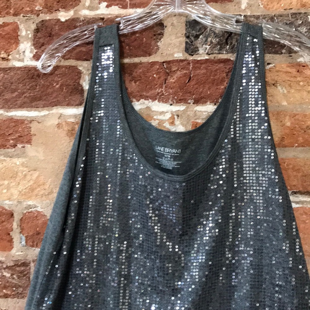 Sequined Jersey tank top